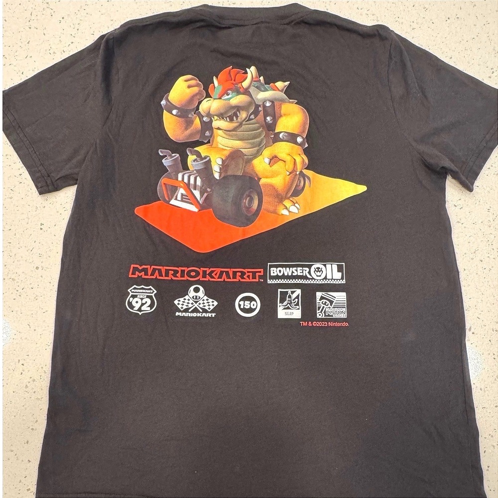 Abercrombie Kids Mario Kart T-Shirt Kids 15/16 Black Excellent Bowser Graphic‎